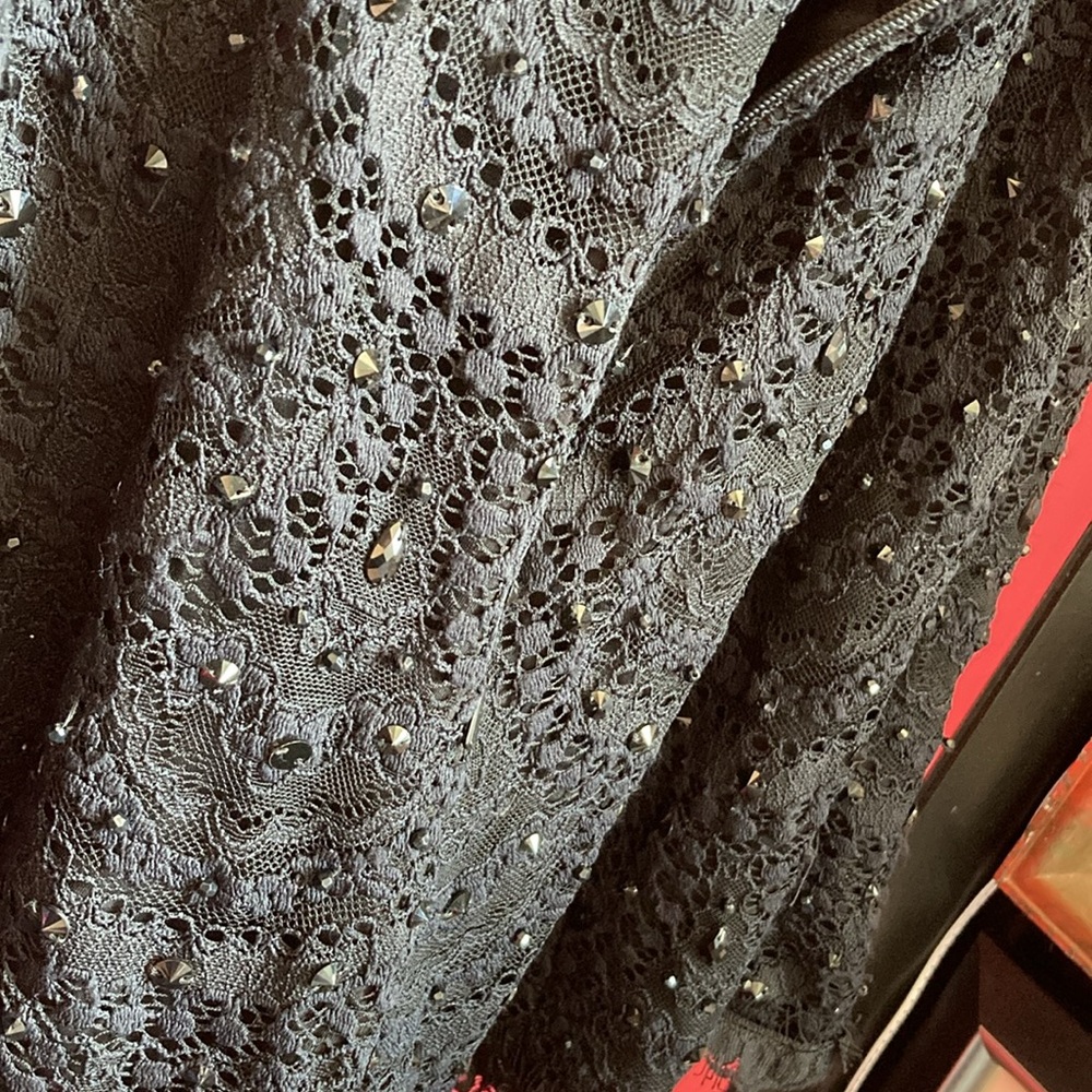 NWT RACHEL ALLAN SIZE 12 LACE/RHINESTONE JUMPER - Picture 16 of 16